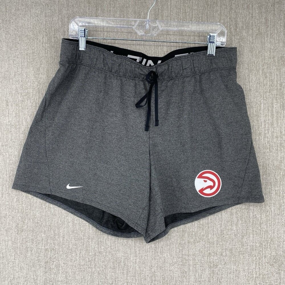 Nike Atlanta Hawks Attack Shorts Large Charcoal Grey NBA Basketball Dri-FIT